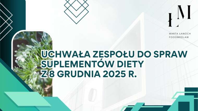 Uchwała Zespołu do Spraw Suplementów Diety z 8 grudnia 2025 r.