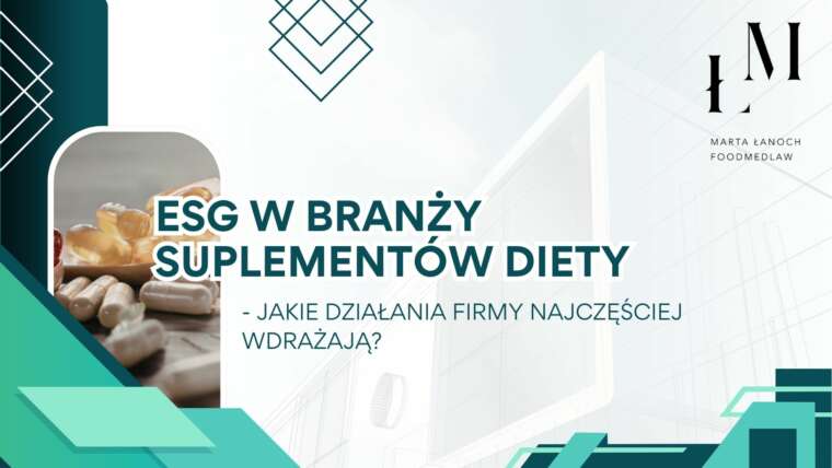 ESG w branży suplementów diety – jakie działania firmy najczęściej wdrażają?