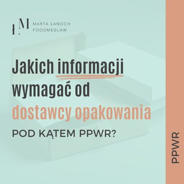 Zgodność opakowania z PPWR