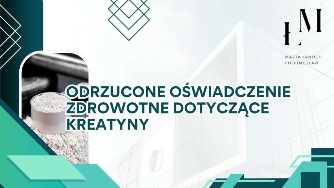 Odrzucone oświadczenie zdrowotne dotyczące kreatyny